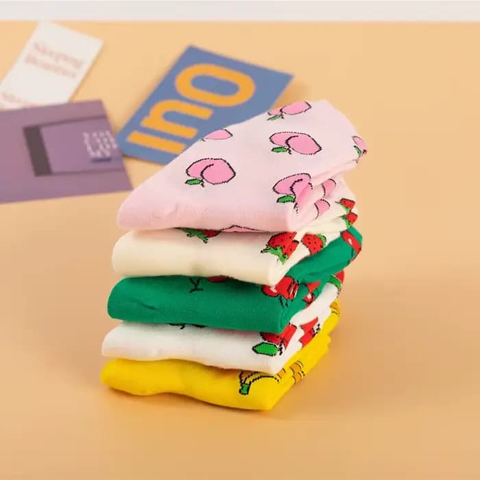 Chaussettes en coton Kawaii pour femmes, drôle, fruits gels, citron, Harvey, Harajuku, coloré, mignon, équipage, femme, fournisseur, livraison directe