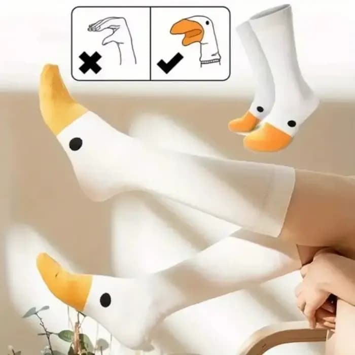Drôle fou tête d'oie Sport coton chaussette créative heureux Animal chaussettes décontractées femmes hommes universel