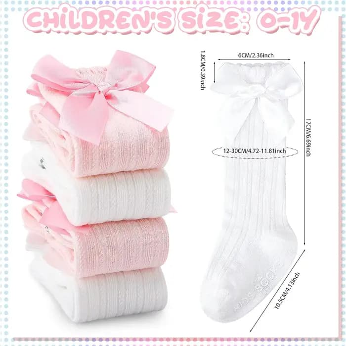 Chaussettes hautes pour bébés filles