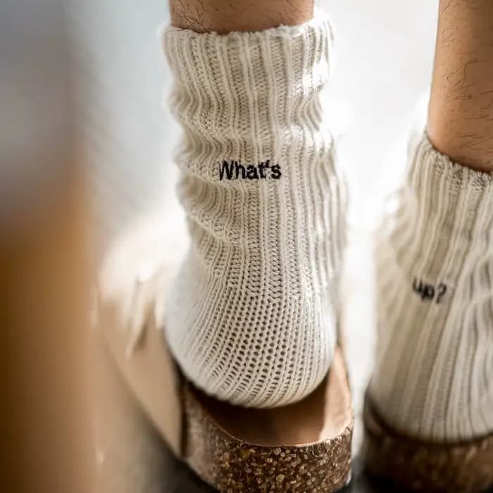 Maden 3 paires de chaussettes mi-mollet en tricot vintage point grossier broderie sport chaussettes longues respirantes chaussettes unisexes d'automne et d'hiver