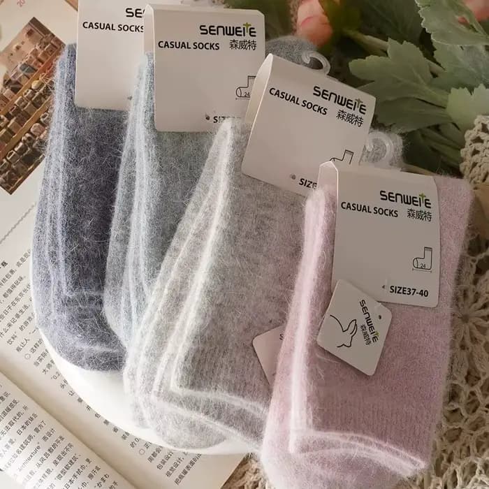 Chaussettes en laine pour femmes automne hiver