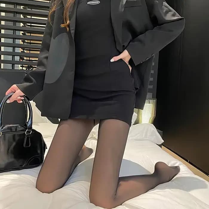 Collants polaires chauds et isolés pour femmes, bas translucides effet peau, sous-vêtements Sexy pour femmes, Leggings à haute élasticité