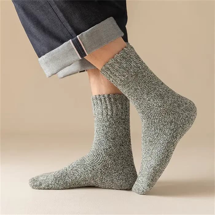 Chaussettes en laine rayées pour hommes