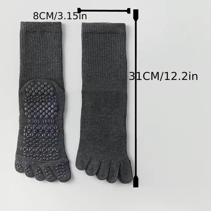 Chaussettes de yoga en coton à cinq orteils pour hommes avec séparation