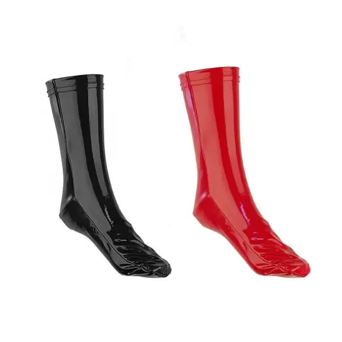 Chaussettes de pied en cuir PU pour femmes
