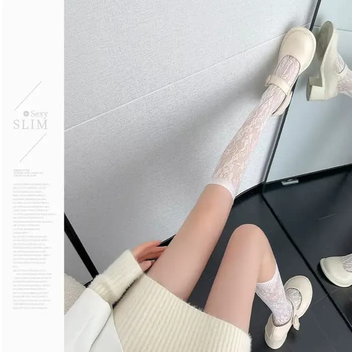 Chaussettes Lolita en dentelle Cosplay pour femmes
