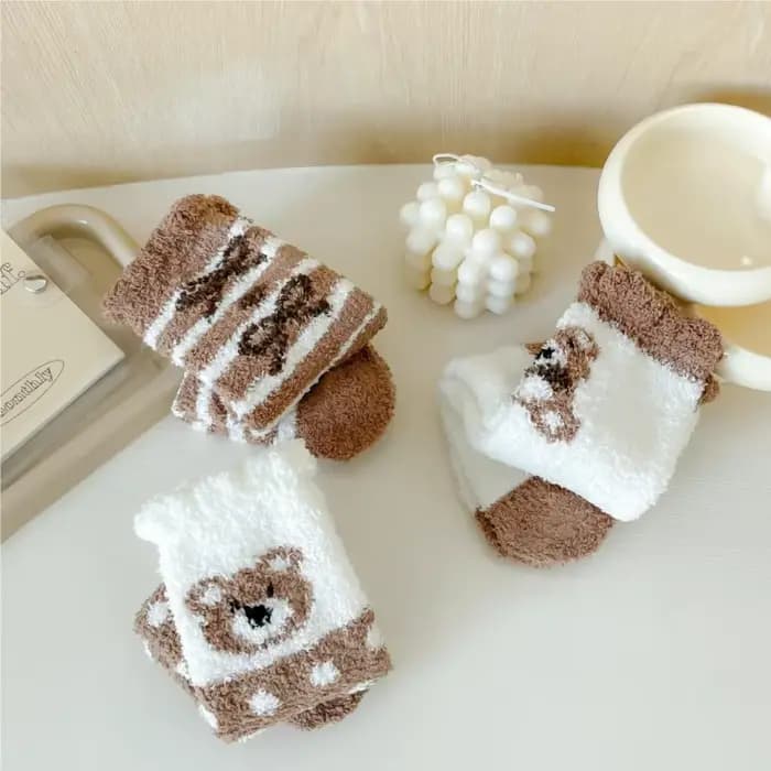 Chaussettes de couchage en velours pour femmes
