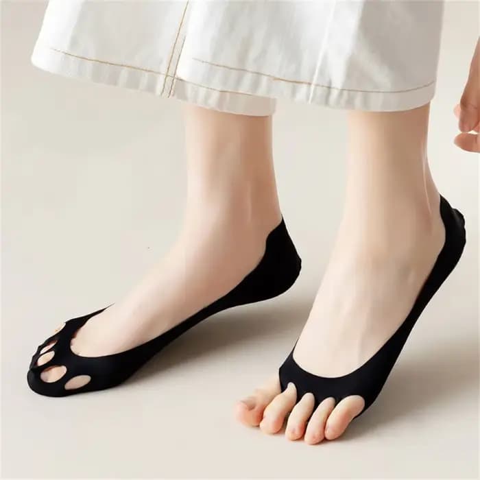 Ice InjFive Finger Hole Chaussettes invisibles pour femmes