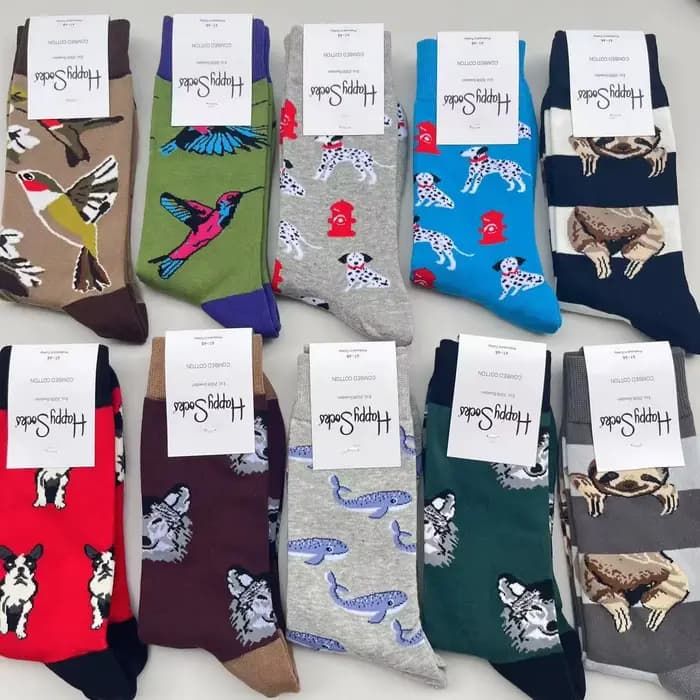 Chaussettes habillées pour hommes, taille 9-12, colorées, en coton fantaisie, chaussettes hautes amusantes et joyeuses