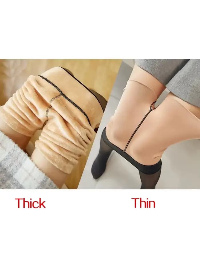 Medias térmicas de vellón para mujer