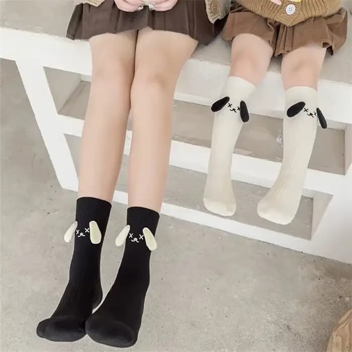 Chaussettes en coton de dessin animé pour filles et femmes, douces et mignonnes, taille unique, longueur 30cm, printemps et automne, enfants et maman, 0 à 8 ans