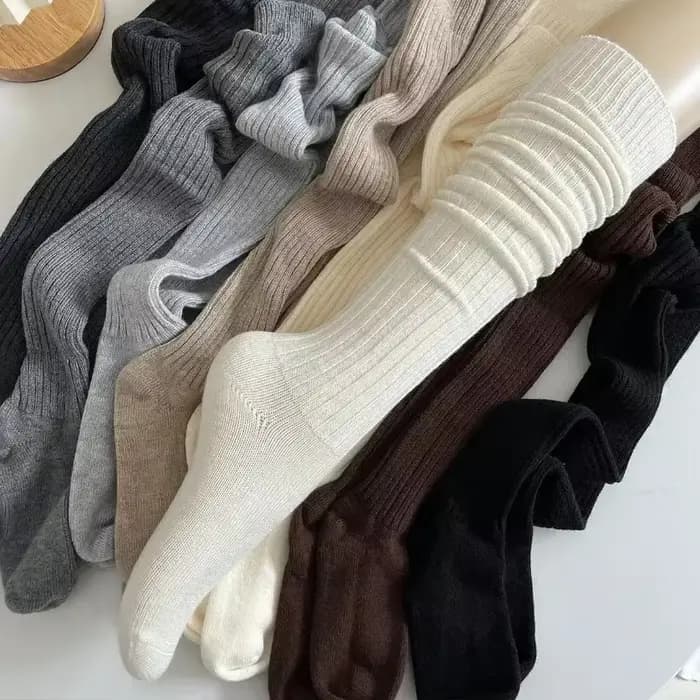 1-2 paires de chaussettes hautes blanches à Tube Long pour femmes