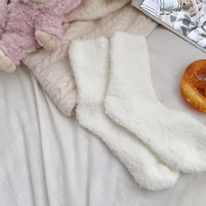 Chaussettes rayées moelleuses pour femmes