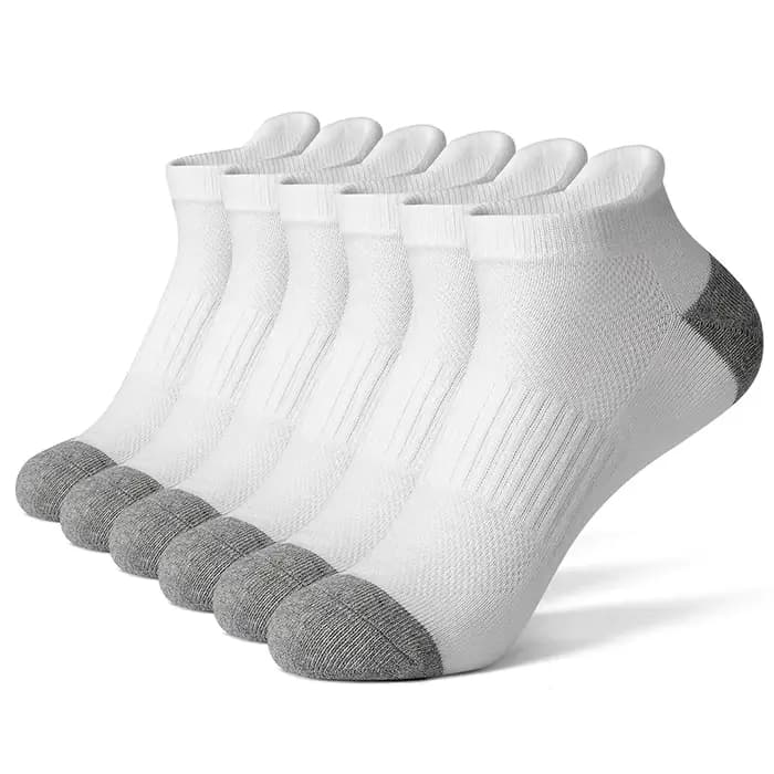 AOTOLK 6/12 paires coton homme et femme chaussettes sport couleur unie