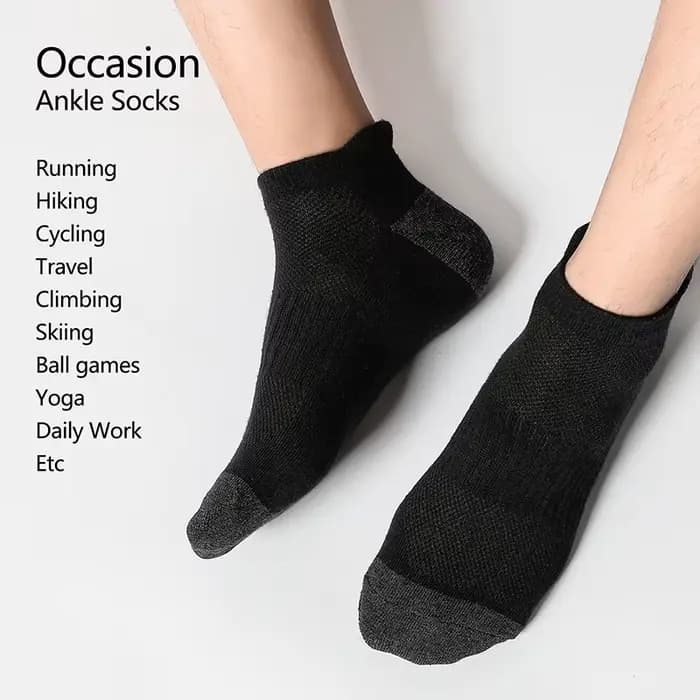 AOTOLK 6/12 paires coton homme et femme chaussettes sport couleur unie