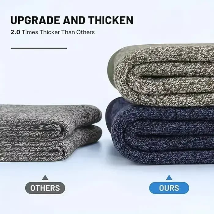 5 paires de chaussettes en laine mérinos pour homme et femme