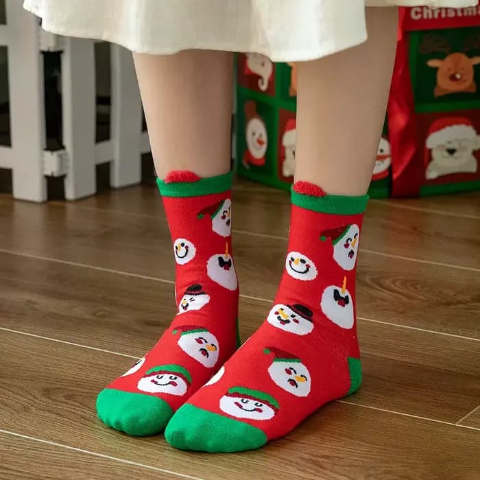 2 paires de chaussettes de noël amusantes