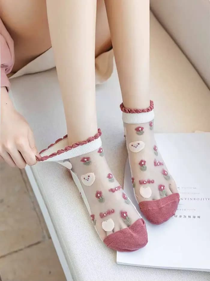 InjSocks-Ensemble de chaussettes roses pour femmes