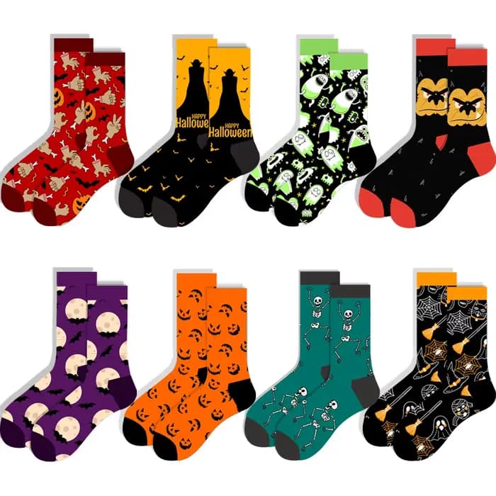 Chaussettes drôles pour hommes et femmes, Harajuku, Seton Alien, Monster Socks, Pumpkin, Bat Crew, Hot Sale, Halloween, Nouveau