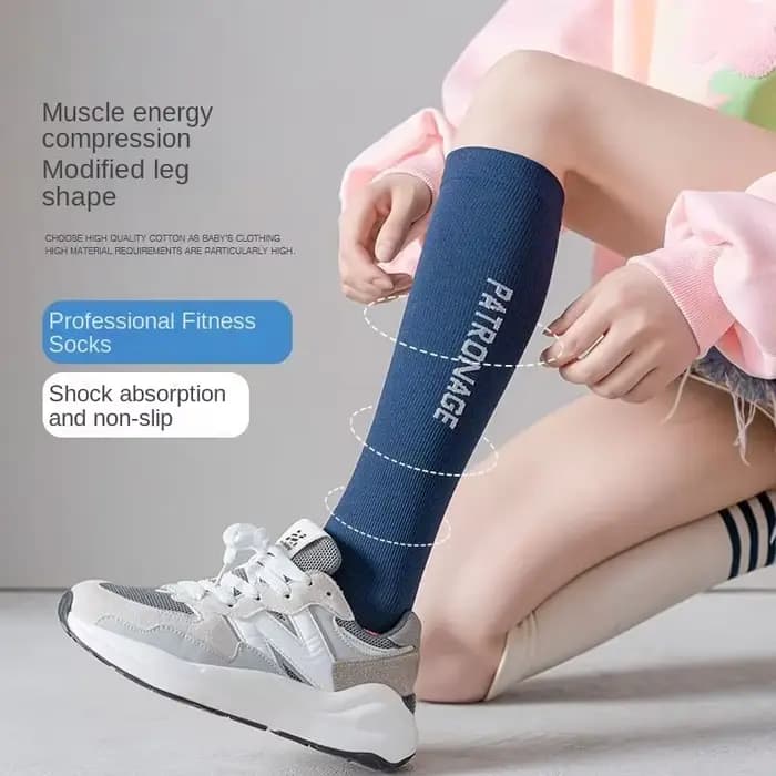 Chaussettes de sport de compression pour femmes, à la mode, élastiques, amincissantes, pour jambes, mollet, yoga, énergie musculaire JK