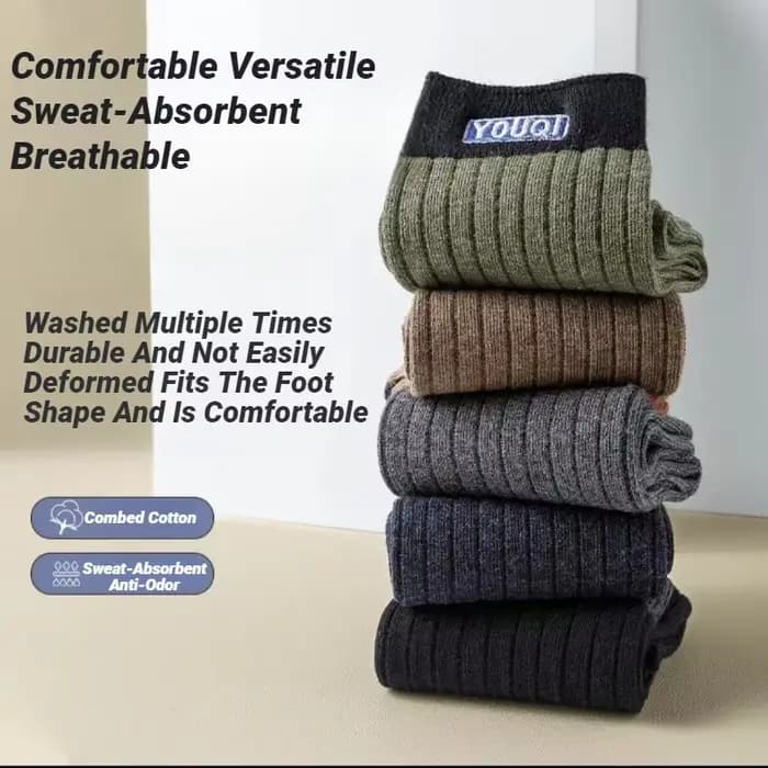 Chaussettes unisexes respirantes et confortables à blocs de couleurs, 5 paires de chaussettes décontractées tendance pour hommes, à porter toute l'année, adaptées aux activités de plein air pour homme