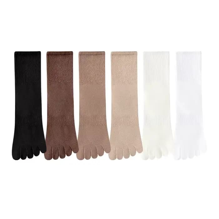 Chaussettes en coton à cinq doigts pour hommes