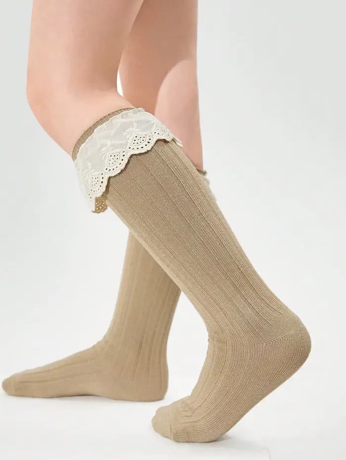 3 paires de chaussettes hautes pour bébés filles
