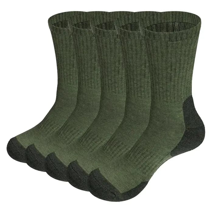 YUEDGE hommes chaussettes hiver confortable thermique chaud coussin équipage sport randonnée Trekking