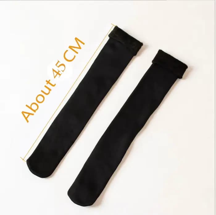 Chaussettes chaudes en velours sans couture pour femme