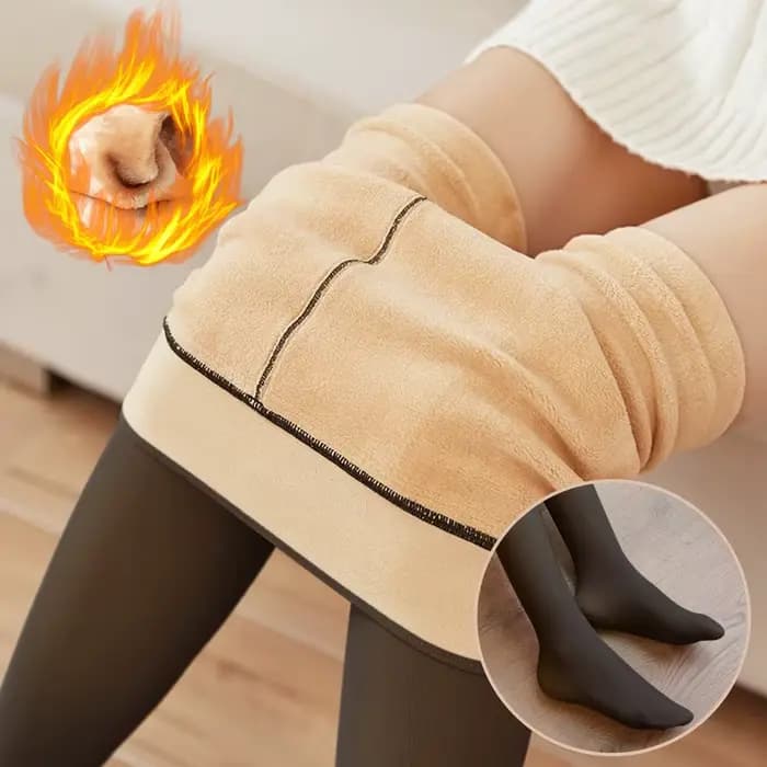 Collants doublés polaire femmes Leggings faux