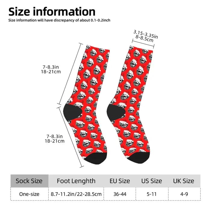 Chaussettes imprimées Santa Karl Marx