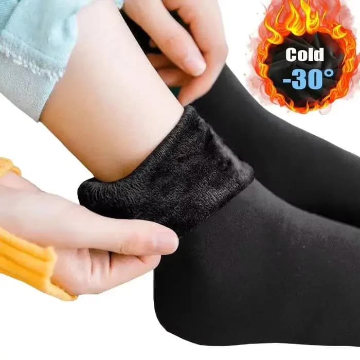 1 paire hommes femmes chaussettes hiver chaud épaissir chaussette de sol doux velours couleur unie