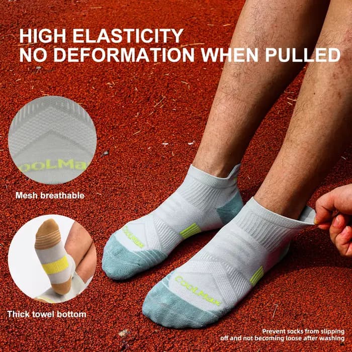 WRELS Coolmax Chaussettes de sport respirantes
