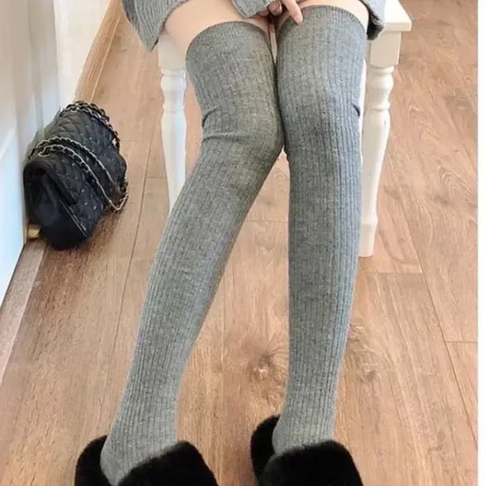 1-2 paires de chaussettes hautes blanches à Tube Long pour femmes