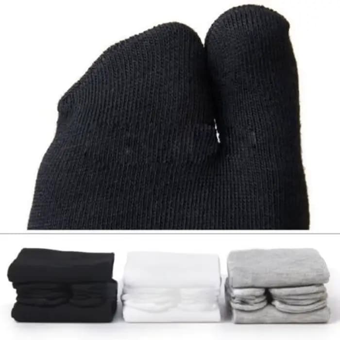 Bambou japonais hommes et femmes été fibre deux doigts chaussettes noir Kimono tongs sandale fendue Ninjia blanc Tabi orteil