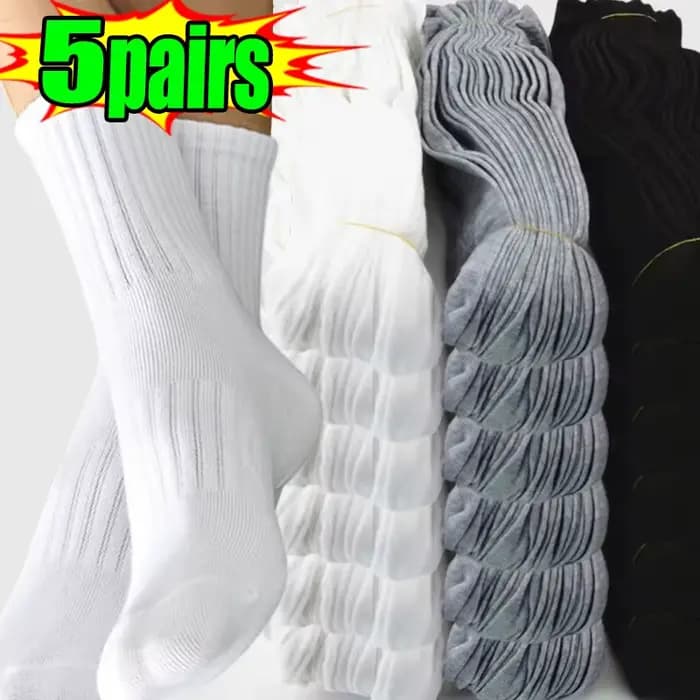 1/5 paires de nouvelles chaussettes de sport 100% pur coton