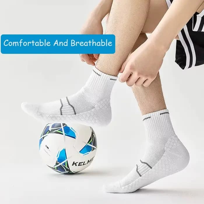 4 paires de chaussettes de sport Pro Performance – respirantes, rembourrées, antidérapantes pour la course et l'entraînement