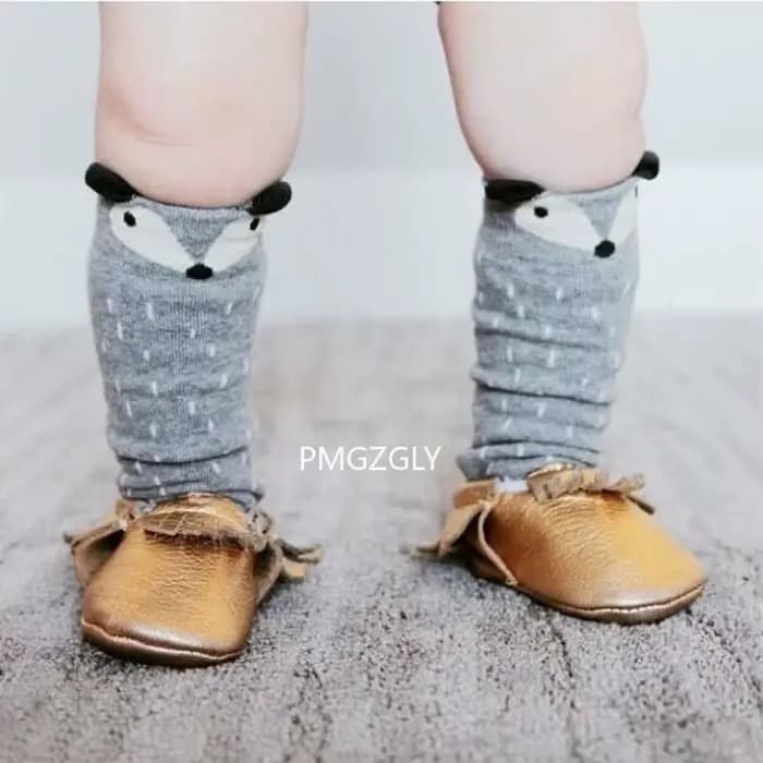 Chaussettes bébé renard chat imprimé Animal