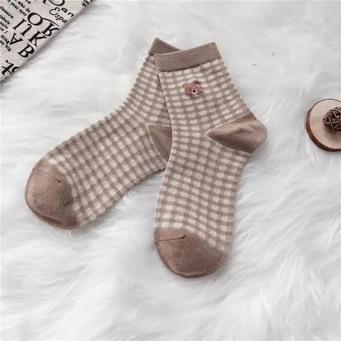 Chaussettes créatives ours brun pour femmes