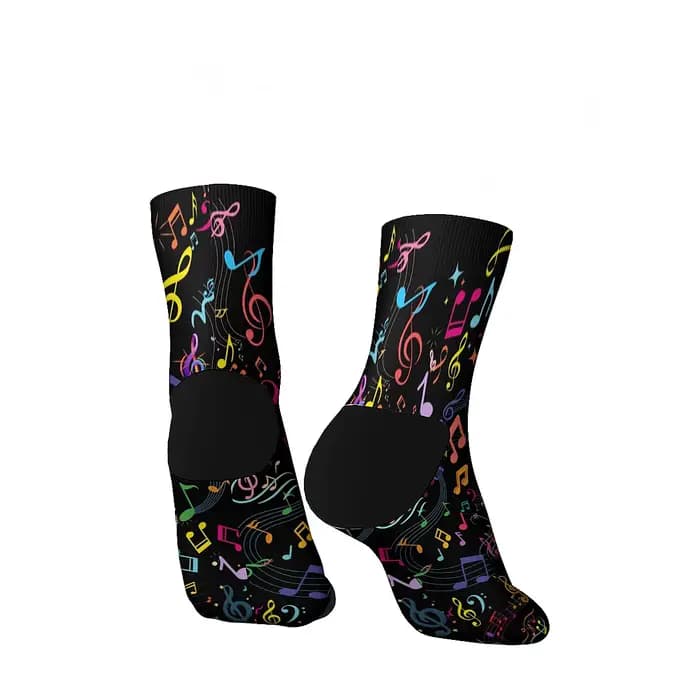 Notes de musique chaussettes Vintage rue Hip Hop nouveauté