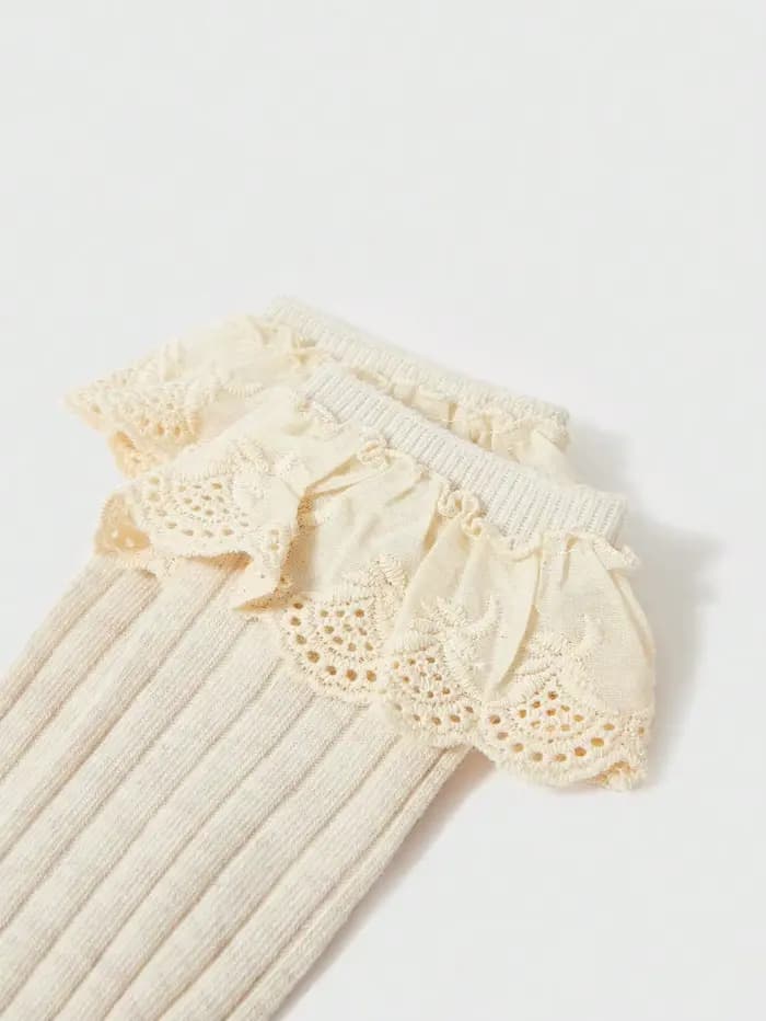 3 paires de chaussettes hautes pour bébés filles
