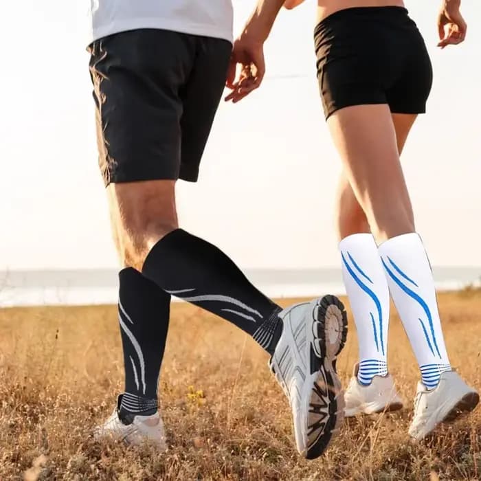 1 paire de chaussettes de sport à haute compression pour hommes et femmes