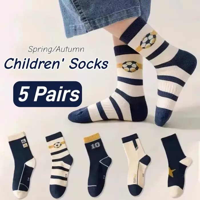 5 paires de chaussettes en coton pour garçons