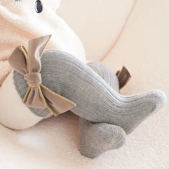 Citgeett-Chaussettes longues et douces pour bébé fille