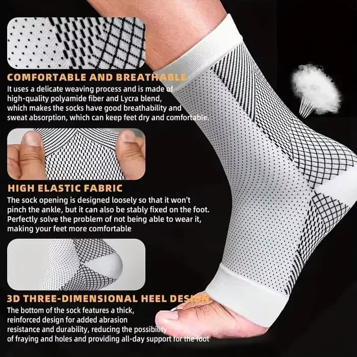 2 pièces/paire Nano chaussettes neuropathie