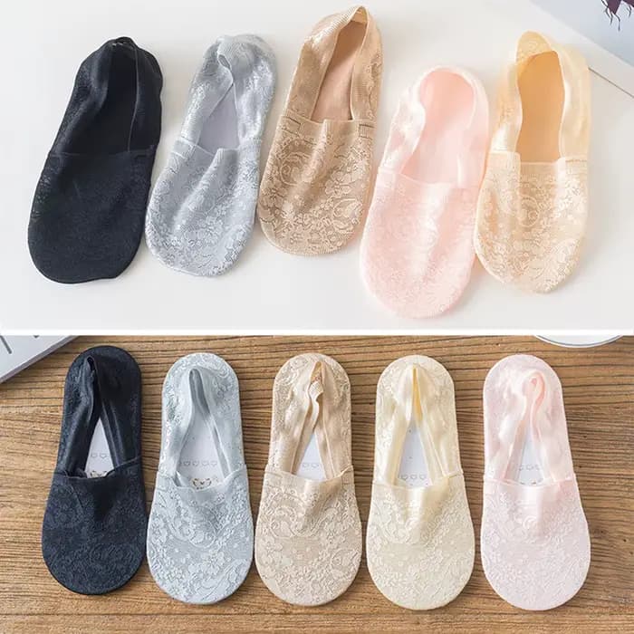 Chaussettes Bateau en Dentelle pour Femme
