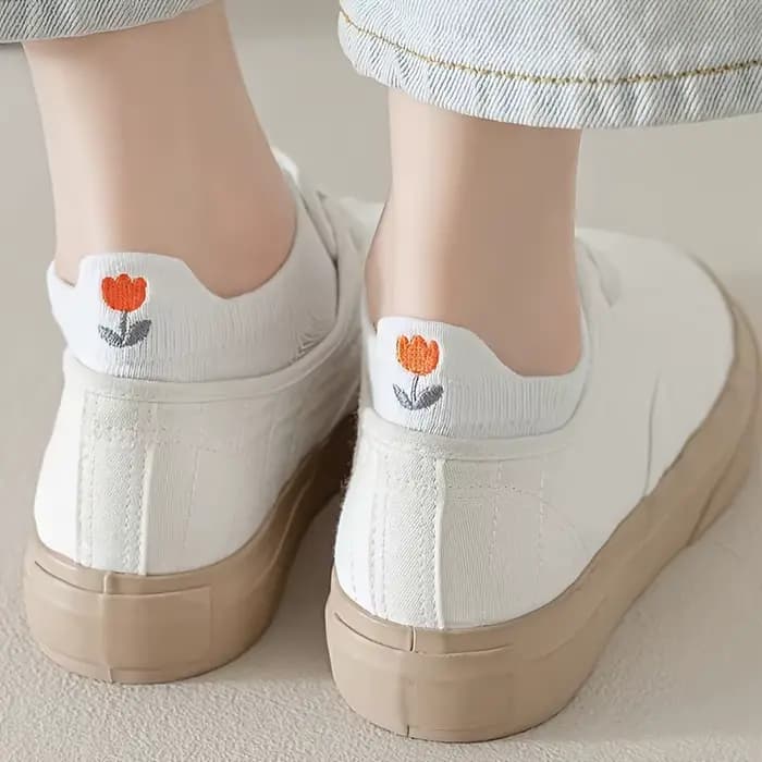 5 paires de chaussettes blanches pour femmes