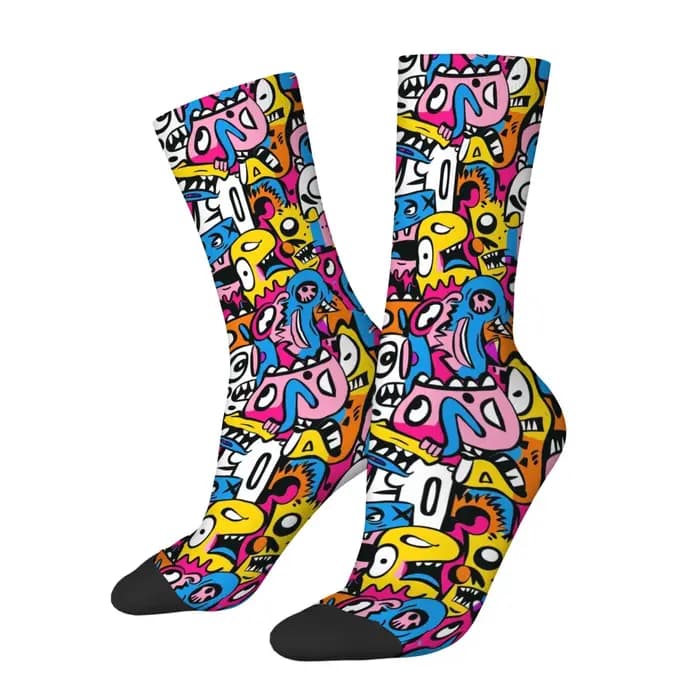 Chaussettes pour hommes style graffiti de rue
