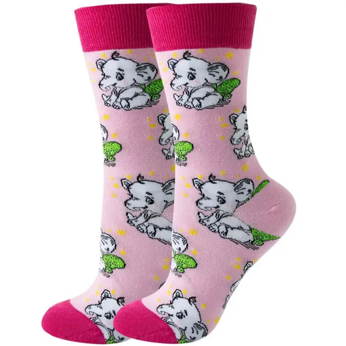 Femmes Designer mode drôle créatif Tube moyen coton femme coloré mignon motif Animal plante sport chaussette merveille chaussettes cadeau