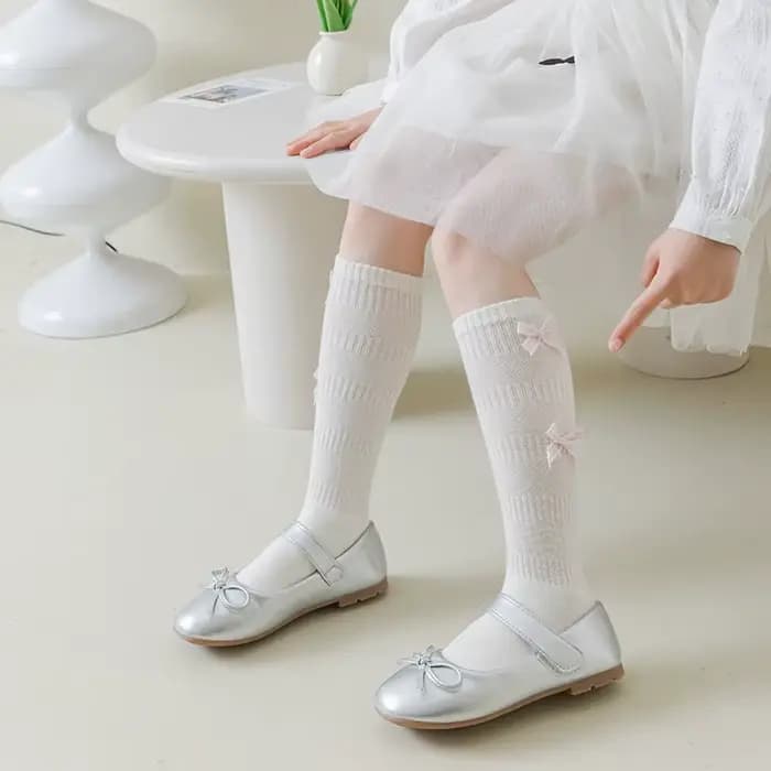 Chaussettes longues en coton pour filles